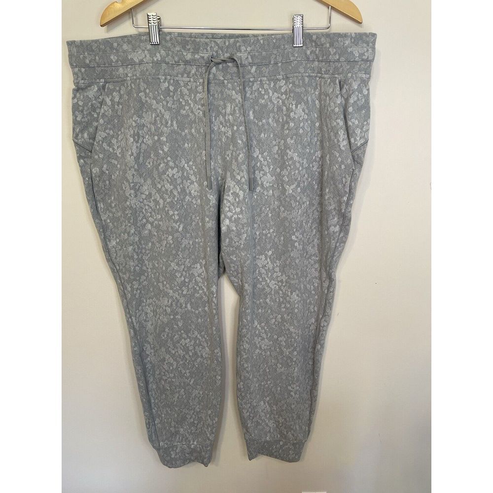 Lululemon Jogger Ready to Rulu Crop Size‎ 20 Speckle Spritz Jacquard Rhino Gray